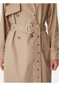 DKNY Trencz DJ6J6232 Beżowy Regular Fit. Kolor: beżowy. Materiał: bawełna #3