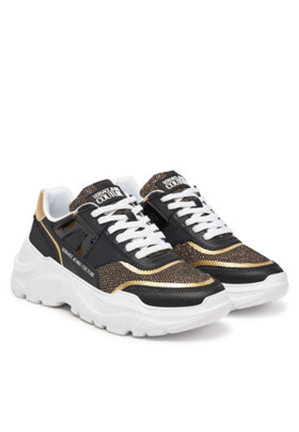 Versace Jeans Couture Sneakersy 78VA3SC4 Czarny. Kolor: czarny. Materiał: skóra