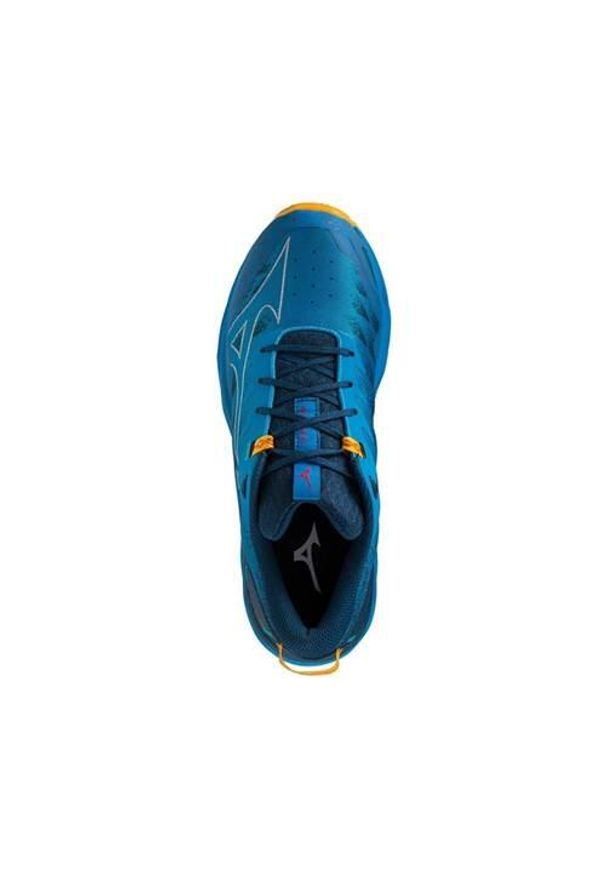 Buty do biegania męskie Mizuno Wave Daichi 7. Zapięcie: sznurówki. Kolor: niebieski. Materiał: tkanina, materiał, guma, syntetyk. Szerokość cholewki: normalna. Model: Mizuno Wave