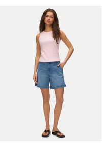 Vero Moda Top Nira 10341982 Różowy jasny Slim Fit. Kolor: różowy. Materiał: bawełna #4