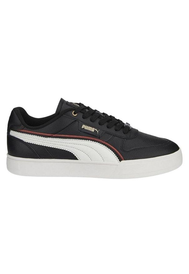 Puma - Męskie Skórzane Buty Treningowe Caven Dime FC. Kolor: czarny. Materiał: skóra. Sport: turystyka piesza