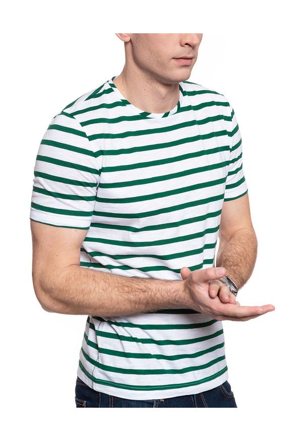 Mustang - MĘSKI T-SHIRT MUSTANG ALEX C Y/D STRIPES 1009045 11572