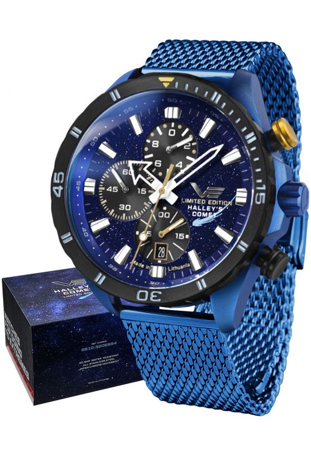 Zegarek męski Vostok Europe 6S10-320E694B niebieski. Kolor: niebieski