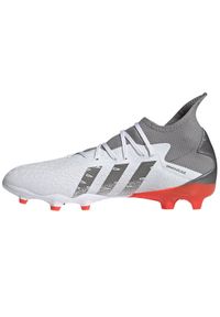 Adidas - Buty piłkarskie adidas Predator Freak.3 Fg M FY6276 szary, biały białe. Kolor: wielokolorowy, szary, biały. Materiał: materiał. Szerokość cholewki: normalna. Sport: piłka nożna #3