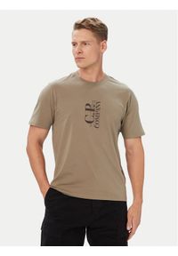 C.P. Company T-Shirt 21CMTS134A005100W Beżowy Regular Fit. Kolor: beżowy. Materiał: bawełna #1