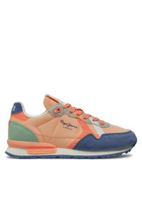 Sneakersy Pepe Jeans. Kolor: pomarańczowy. Wzór: nadruk #1