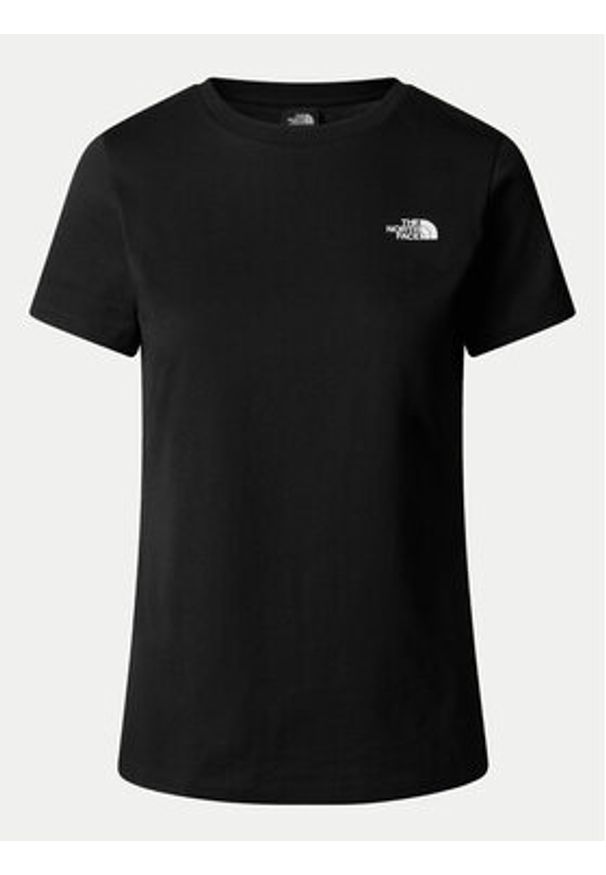 The North Face T-Shirt Simple Dome NF0A87NH Czarny Regular Fit. Kolor: czarny. Materiał: bawełna, syntetyk