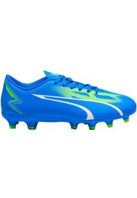 Buty piłkarskie Puma Ultra Play FG/AG Jr 107530 03 niebieskie. Zapięcie: sznurówki. Kolor: niebieski. Materiał: syntetyk. Szerokość cholewki: normalna. Sport: piłka nożna #1