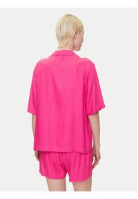 Hugo - HUGO Piżama Jade 50540051 Różowy Relaxed Fit. Kolor: różowy. Materiał: wiskoza