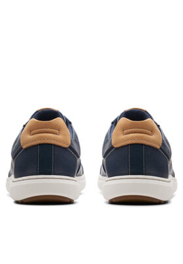 Clarks Sneakersy Mapstone Lace 26176887 Granatowy. Kolor: niebieski. Materiał: skóra