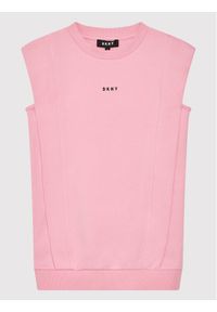 DKNY Sukienka dzianinowa D32820 M Różowy Regular Fit. Kolor: różowy. Materiał: bawełna
