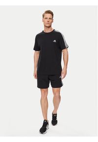 Adidas - adidas T-Shirt Essentials Single Jersey 3-Stripes T-Shirt IC9334 Czarny Regular Fit. Kolor: czarny. Materiał: bawełna