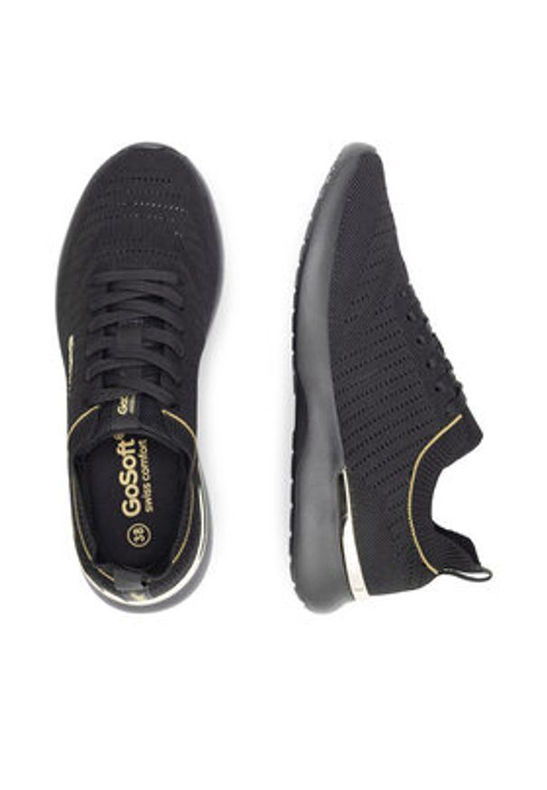 Go Soft Sneakersy WP-12A Czarny. Kolor: czarny. Materiał: materiał