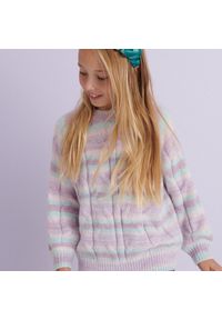 Reserved - Sweter w kolorowe paski - Wielobarwny. Wzór: paski, kolorowy #1