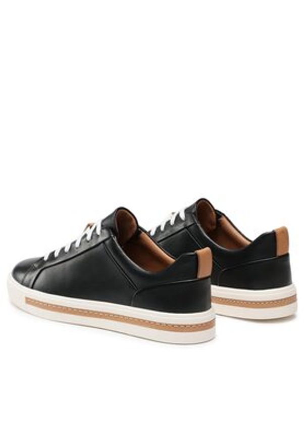 Clarks Sneakersy Un Maui Lace 261416424 Czarny. Kolor: czarny. Materiał: skóra