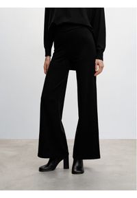 mango - Spodnie dzianinowe Mango. Kolor: czarny. Materiał: dzianina #1