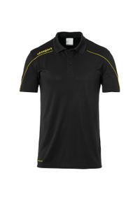 UHLSPORT - Polo Uhlsport Stream 22. Typ kołnierza: polo. Kolor: czarny, wielokolorowy, żółty. Materiał: materiał, poliester. Sport: fitness, piłka nożna