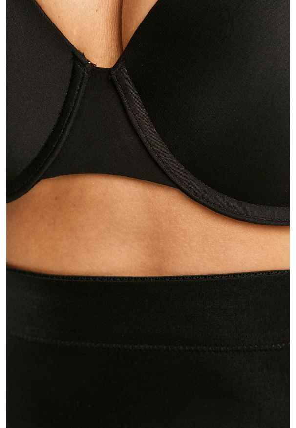 Spanx - Biustonosz modelujący Up For Anything. Kolor: czarny. Materiał: materiał. Rodzaj stanika: odpinane ramiączka, różne sposoby noszenia. Wzór: gładki