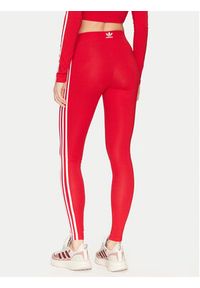 Adidas - adidas Legginsy Adicolor Classics 3-Stripes Leggings IB7382 Czerwony. Kolor: czerwony. Materiał: bawełna
