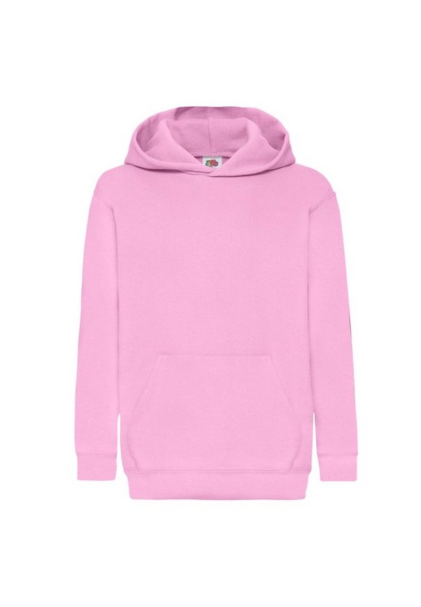 FRUIT OF THE LOOM - Bluza Z Kapturem Dla Dzieci. Typ kołnierza: kaptur. Kolor: różowy