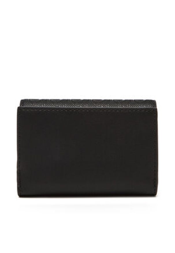 Calvin Klein Portfel damski Ck Must Aop Small Trifold W Zip LV04F1038G Czarny. Kolor: czarny. Materiał: skóra
