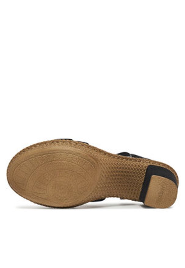Rieker Sandały 66526-00 Czarny. Kolor: czarny. Materiał: materiał, syntetyk