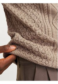 Jack & Jones - Jack&Jones Sweter Blunorth 12261780 Beżowy Regular Fit. Kolor: beżowy. Materiał: bawełna, syntetyk #5