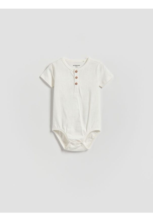 Reserved - Bawełniane body - złamana biel. Materiał: bawełna