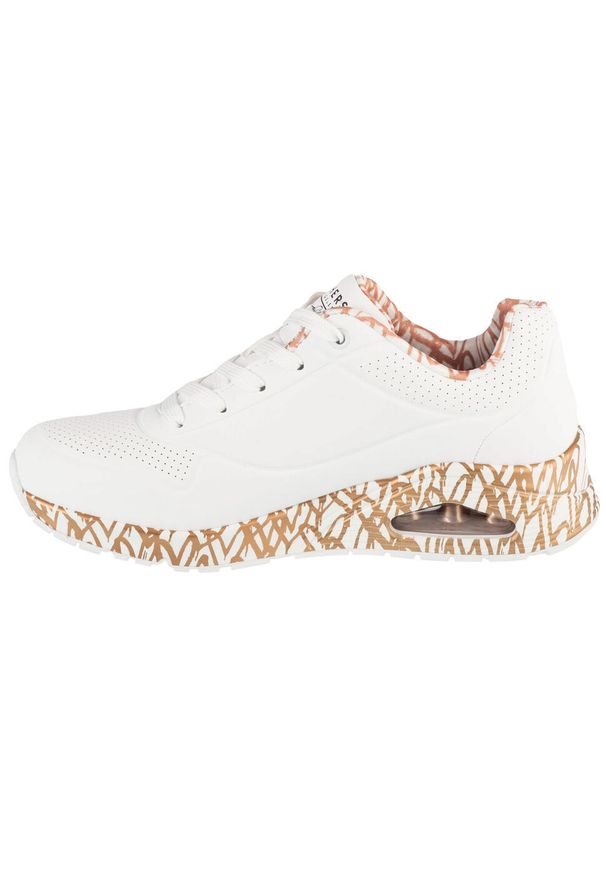 skechers - Buty sportowe Sneakersy damskie, Uno-Loving Love. Kolor: biały. Sport: turystyka piesza