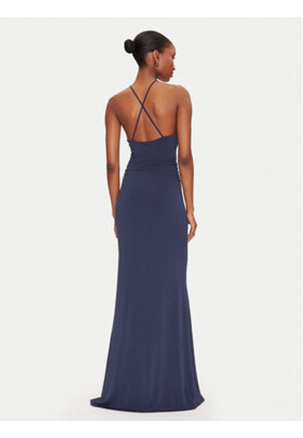 Guess Sukienka wieczorowa W5GK95 KCVG2 Granatowy Slim Fit. Kolor: niebieski. Materiał: syntetyk. Styl: wizytowy
