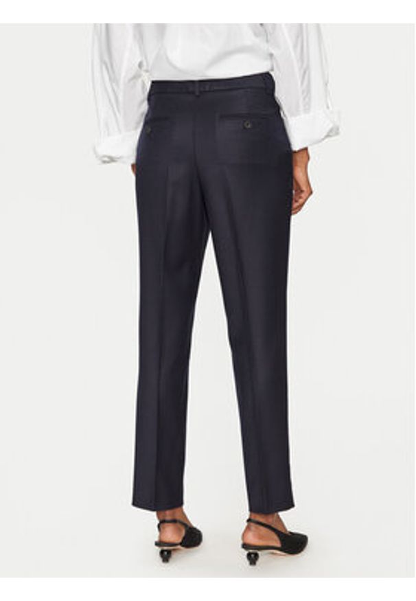 Weekend Max Mara Spodnie materiałowe Caldaia 2425136132 Granatowy Straight Fit. Kolor: niebieski. Materiał: wełna