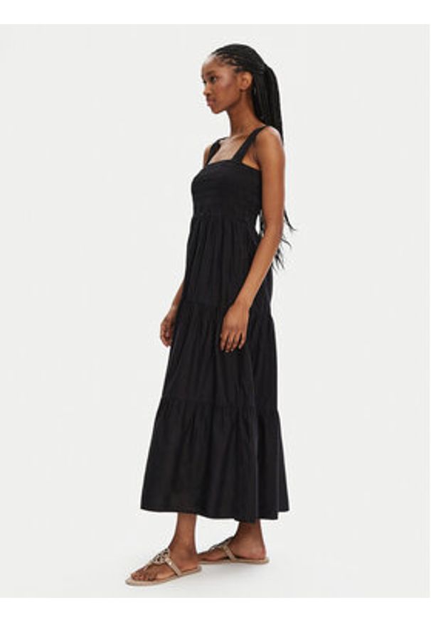 Seafolly Sukienka letnia Faithful 54865-DR Czarny Regular Fit. Kolor: czarny. Materiał: bawełna. Sezon: lato