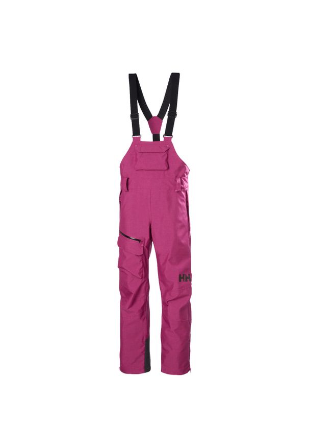 Damskie spodnie narciarskie na szelkach Helly Hansen Powderqueen. Kolor: różowy. Sezon: zima. Sport: narciarstwo