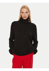JOOP! Golf 58 JW244KN337 30043654 Czarny Loose Fit. Typ kołnierza: golf. Kolor: czarny. Materiał: wełna, syntetyk
