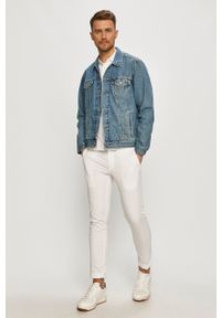 Levi's® - Levi's - Kurtka jeansowa. Okazja: na spotkanie biznesowe, na co dzień. Kolor: niebieski. Materiał: jeans. Wzór: gładki. Styl: biznesowy, casual #4