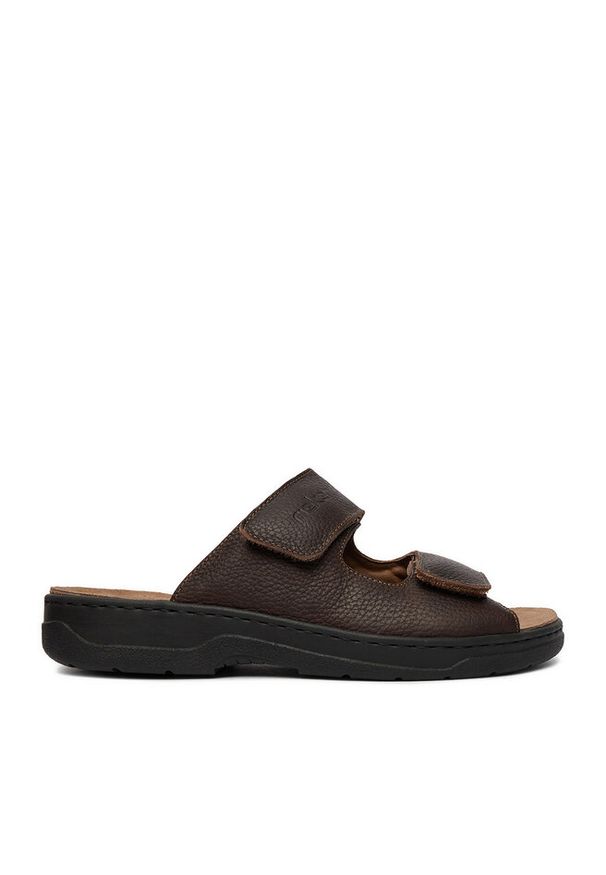 Klapki Rieker. Kolor: brązowy