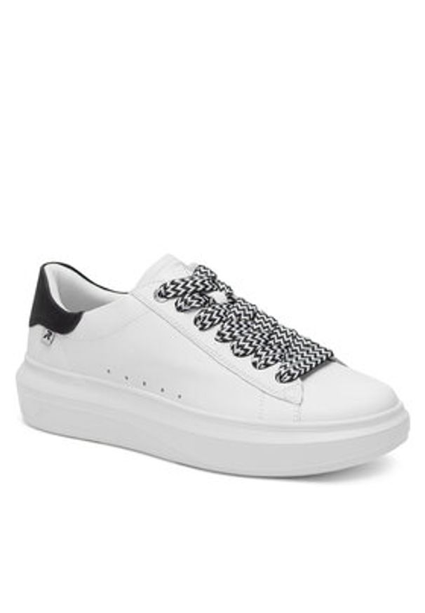 Rieker Revolution Lifestyle Sneakersy W1201-80 Biały. Kolor: biały. Materiał: skóra