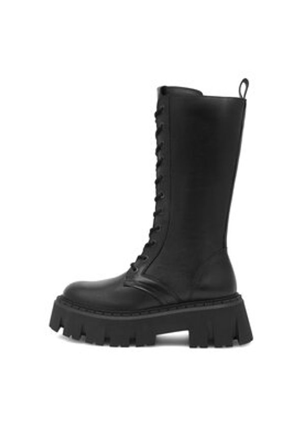 Badura Kozaki LIZBONA-23FW12 Czarny. Kolor: czarny. Materiał: skóra