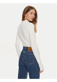 Calvin Klein Jeans Polo J20J224457 Biały Slim Fit. Typ kołnierza: polo. Kolor: biały. Materiał: bawełna #3