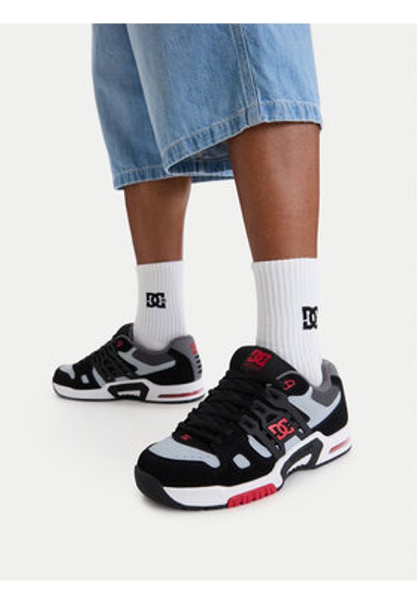 DC Shoes Sneakersy EO-AT-2 DC02906002 Czarny. Kolor: czarny. Materiał: nubuk, skóra