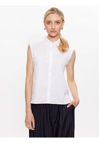 Seidensticker Koszula 60.127406 Biały Slim Fit. Kolor: biały. Materiał: bawełna