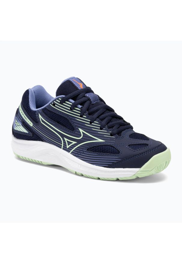 Buty do siatkówki dziecięce Mizuno Cyclone Speed 4 Jr. Kolor: niebieski, wielokolorowy, zielony. Sport: siatkówka