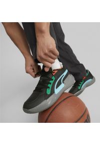 Buty do koszykówki męskie Puma COURT RIDER. Kolor: wielokolorowy, niebieski, czarny, pomarańczowy. Sport: koszykówka #2