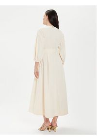 TwinSet - TWINSET Sukienka koszulowa 241TT2051 Beżowy Loose Fit. Kolor: beżowy. Materiał: bawełna. Typ sukienki: koszulowe #3