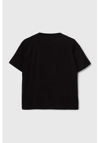 Calvin Klein Jeans t-shirt bawełniany dziecięcy kolor czarny z aplikacją. Kolor: czarny. Materiał: bawełna. Wzór: aplikacja. Styl: klasyczny #3