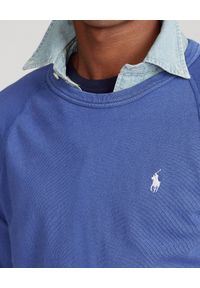 Ralph Lauren - RALPH LAUREN - Niebieska koszulka Spa Terry. Typ kołnierza: polo. Kolor: niebieski. Materiał: jeans, bawełna. Wzór: haft #4
