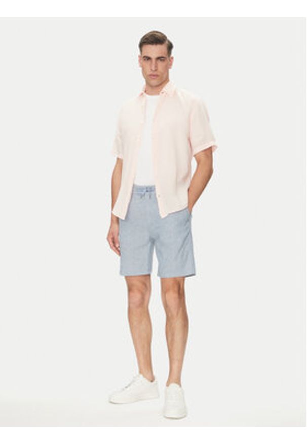 BOSS Szorty materiałowe 50536863 Niebieski Tapered Fit. Kolor: niebieski. Materiał: syntetyk
