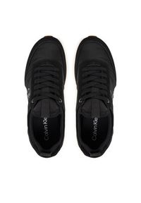 Calvin Klein Sneakersy Retro Runner Sock Laceup Mix Mat YW0YW02060 Czarny. Kolor: czarny. Materiał: materiał #2