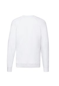FRUIT OF THE LOOM - Lekka Raglanowa Bluza Unisex Dla Dorosłych. Kolor: biały. Długość rękawa: raglanowy rękaw