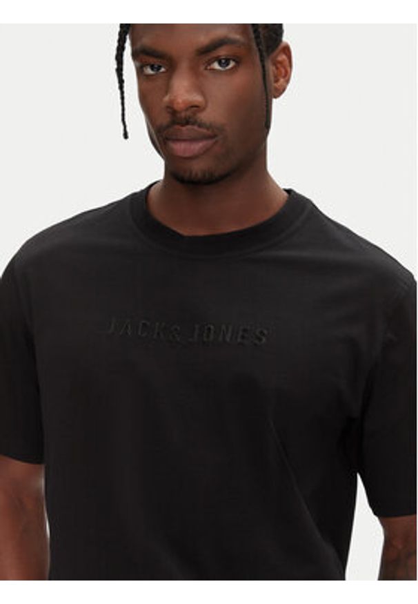 Jack & Jones T-Shirt Recharge 12273070 Czarny Relaxed Fit. Kolor: czarny. Materiał: bawełna